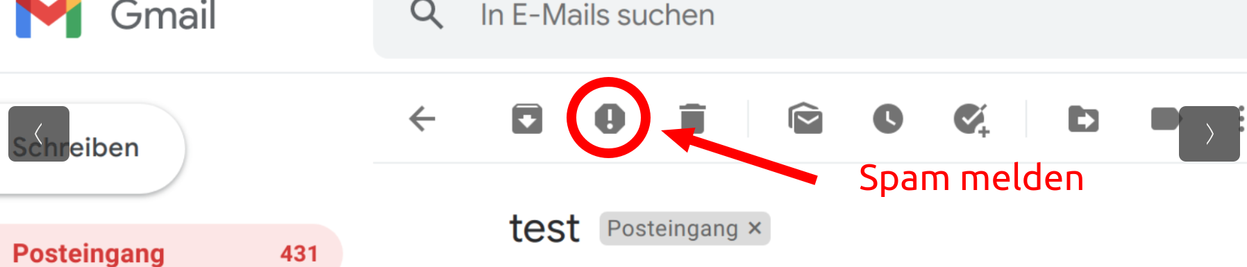 spam melden screenshot (gmail)